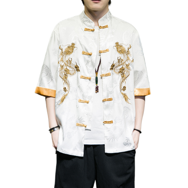 Embroidered Tang Hanfu five-quarter sleeve shirt
