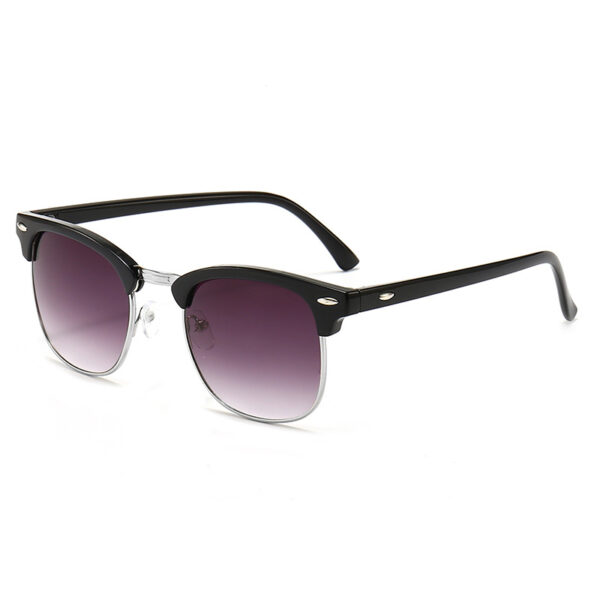 Retro rice nail half-rim sunglasses fashion color film - Image 5