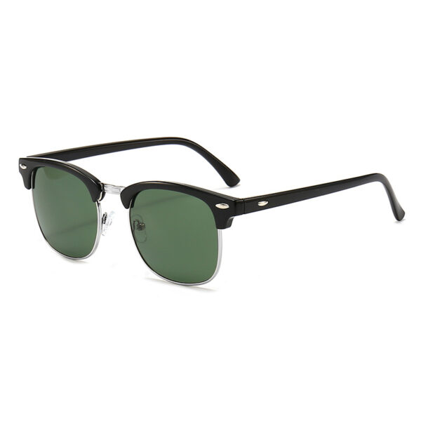 Retro rice nail half-rim sunglasses fashion color film - Image 6