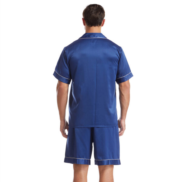 Solid color short sleeve pajamas summer matte color loungewear - Image 5