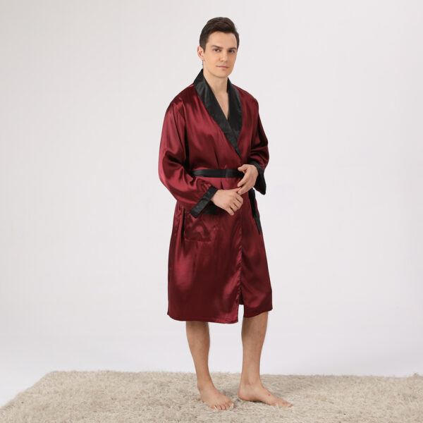 Men's silk nightgown shorts two-piece set - Image 4