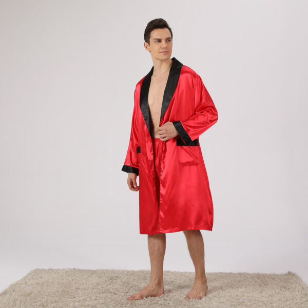 Men's silk nightgown shorts two-piece set - Image 7