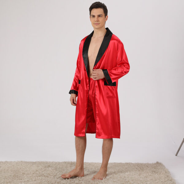 Men's silk nightgown shorts two-piece set - Image 8