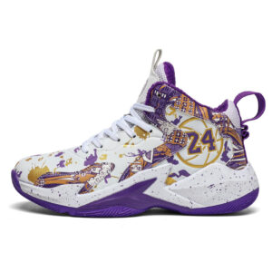 New high-top basketball shoes for men, leather surface, suitable for children, small and medium sizes, for concrete ground, indoor and outdoor practical running shoes 8905