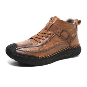 Men's Leather Boots, Men's Shoes, Outdoor Martin Boots, Fashionable Mid-Calf Boots